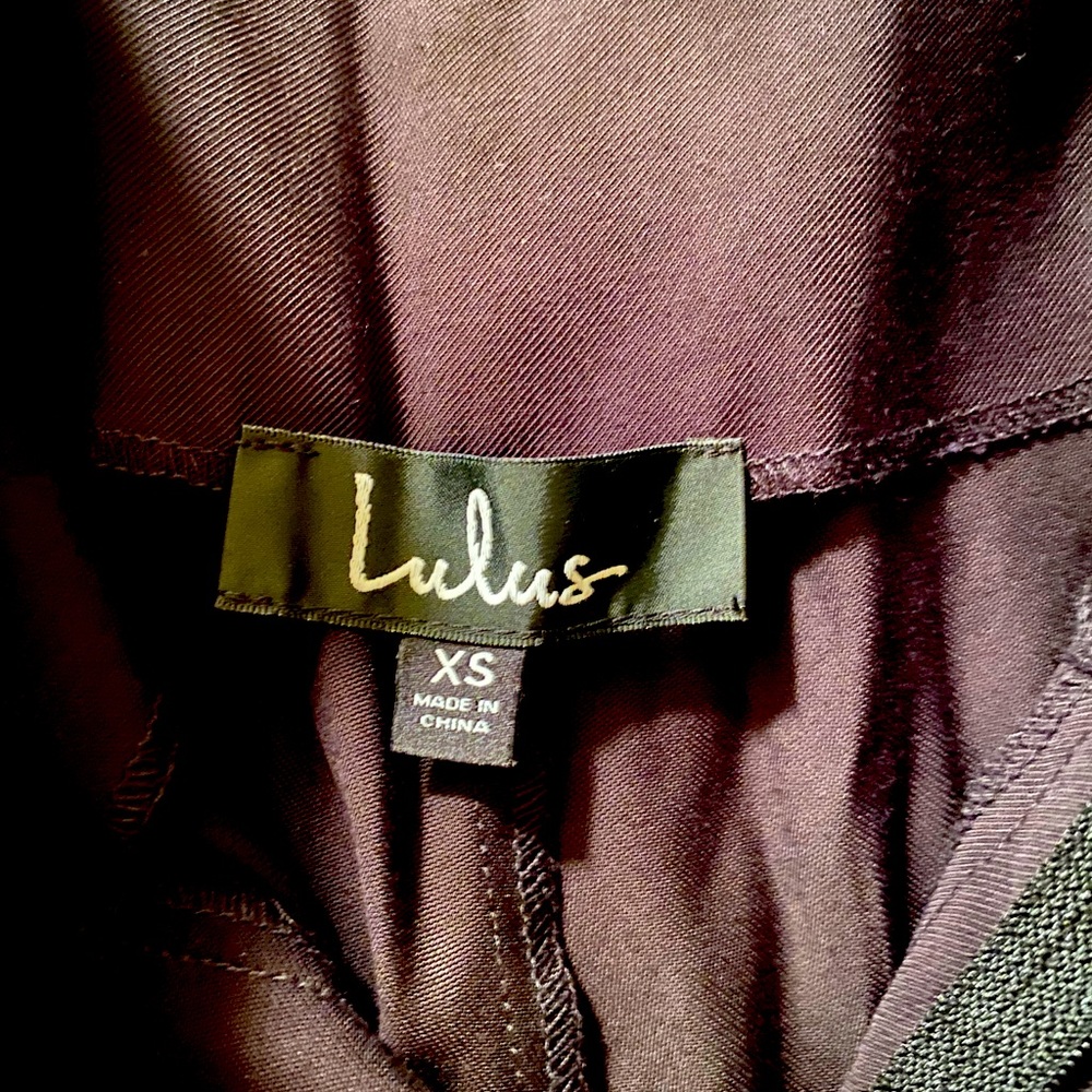 Lulus Black Trouser loose fit pants size xs